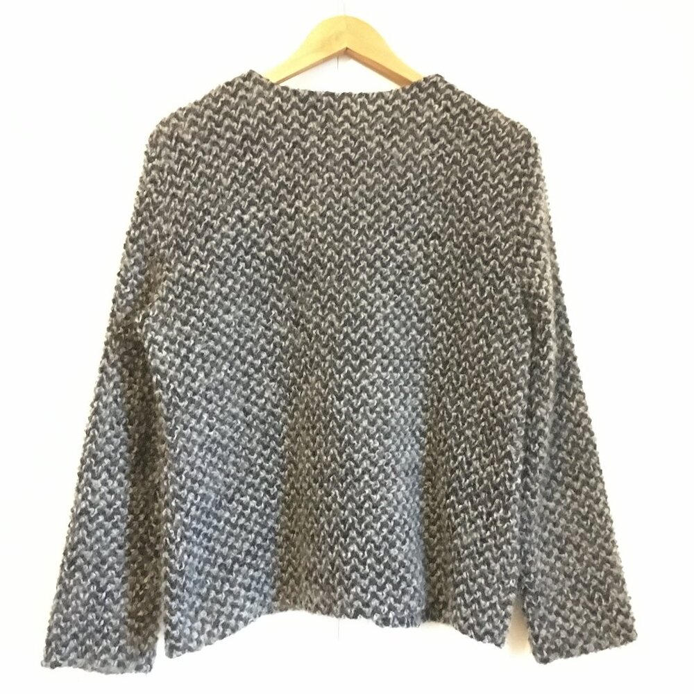 Alfred Dunner USA Made Black White Mohair Blend Button Down Cardigan Size 14 - Picture 4 of 15